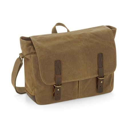 Quadra Heritage Vaxad Canvas Messenger Bag One Size Desert Sand