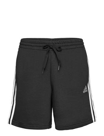 Essentials French Terry 3-Stripes Shorts Shorts Sweat Shorts Musta Adidas Performance