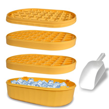 Iskubslåda med lock och förvaringsbehållare Silikon Iskubsformar
