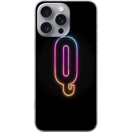 Yhteensopiva Puhelinkuori Apple Apple iPhone 16 Pro Max Minimalistinen neonkirjain Q kirkkaissa väreissä tummaa taustaa vasten
