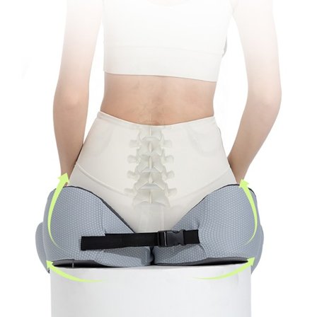 Sædepude i memoryskum 45x36x13cm - Blå