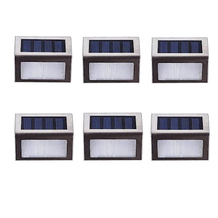 Solcells vägglampa soltrappa ljus staket utomhus vägglampa regnsäker sol staket trädgårdslampa varm vit-sol trädgårdslampa