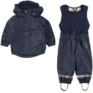 Kuling Ottawa Lined Recycled Rain Set Navy 74/80 cm - Clothing sets - 74/80 cm - Navy