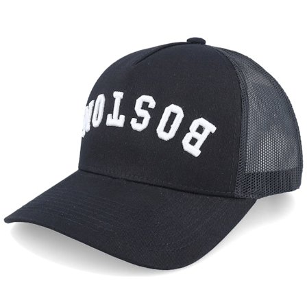 Iconic - Negro trucker Gorra - Boston Upside Down 3d Black A-frame Trucker @ Hatstore