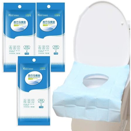 Engangs Papir Sterkere & Tykkere Sikker Antibakteriell Vanntett Toalettsetetrekk, antimikrobiell Mors Toalettmatte Reise Essensielt, kontor, barn Pott