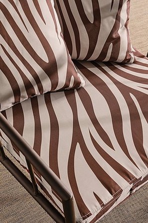 Jotex - Sitzbezug Sessel Braun zebra - MENTON - Kaufe Polster und Stuhlkissen bei Jotex