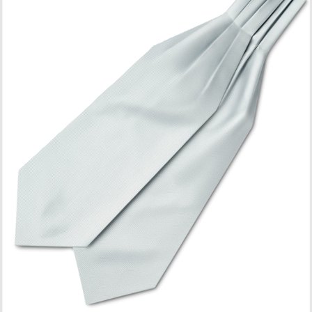 Silver-Tone Grosgrain Cravat for Men - Cravats