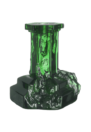 Kosta Boda Ljusstake Rocky Baroque Dekoration Grön H: 17.5cm