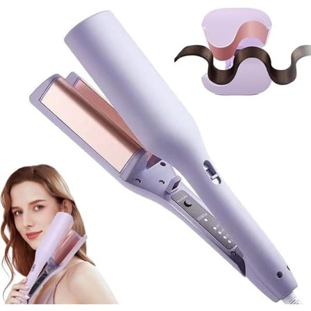 Locktång för stora lockar 32 mm, strandvågslocktång, locktång 160 °C