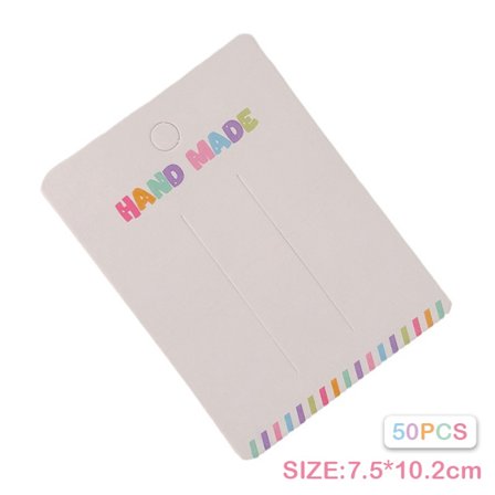 50 STK Hårnåle emballagekort Halskæde Displaykort med tasker