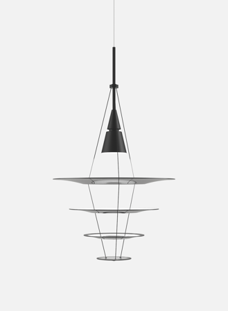 Enigma 425 taklampe - sort