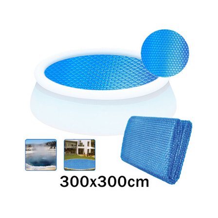 300 cm Rund Bubbelplast för Pool - Blå