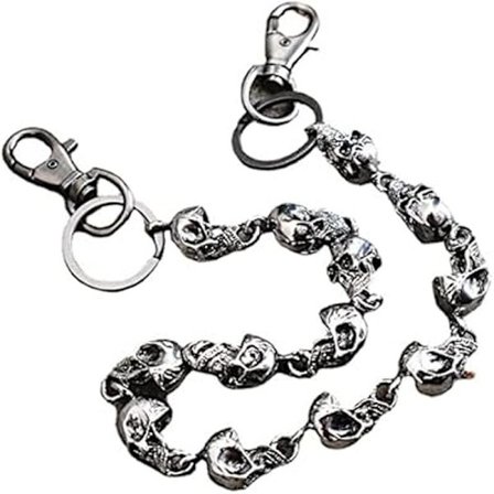 Herre Talje Nøglekæde Dødningehoved Metal Vintage Hip Hop Gotisk Punk Skelet Bukser Jeans Biker Pung Nøglering