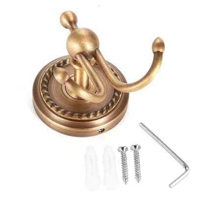 Antik Messing Badeværelse Dør Håndklæde Hænger Vægmonteret Krog til Frakke Hat Taske