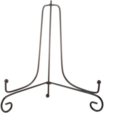 1 st järnstaffli displayställ skål tallrik fotoram bok konstverk svart 4 tum 10,5 cm