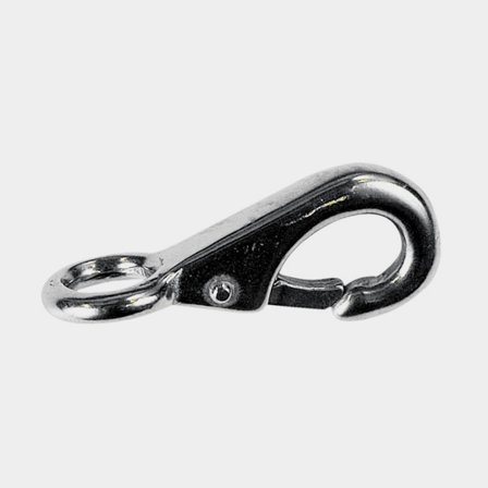 Snap hook with eye, acid-proof stainless AISI 316, Ø19 mm, 100 mm