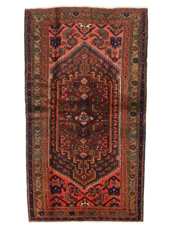 Annodato A Mano Hamadan Tappeto 103X188 Di Lana Piccolo