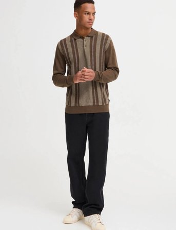 Blend Bhbertil Polo Knit - Brown - S