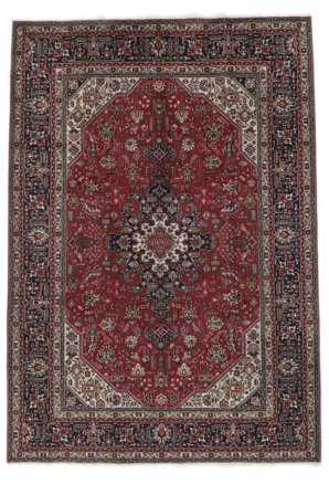 Hand Knotted Persian Tabriz Rug 203X290 Black/Brown