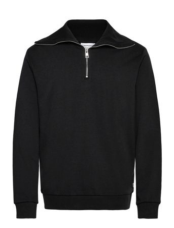 Half Zip Sweat With Over D Colla Black Lindbergh