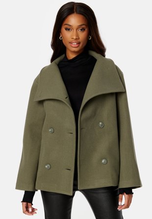 BUBBLEROOM Ava Short Coat Olive green Klær