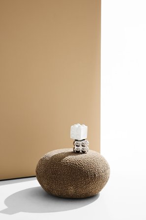 Pastill - Bloom pouf ø 72 cm - Vihreä - Rahit - - Homeroom