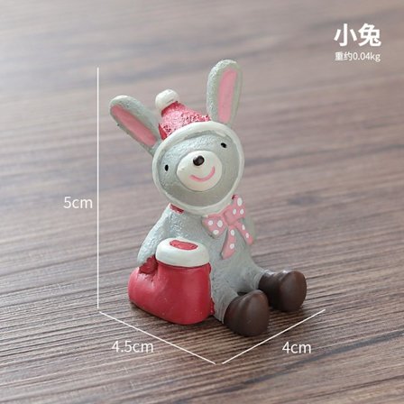 Piirretty Mini Jouluperheen Pieni Eläin Resin Koristeet Luova Koti Joulukoriste Lahjat