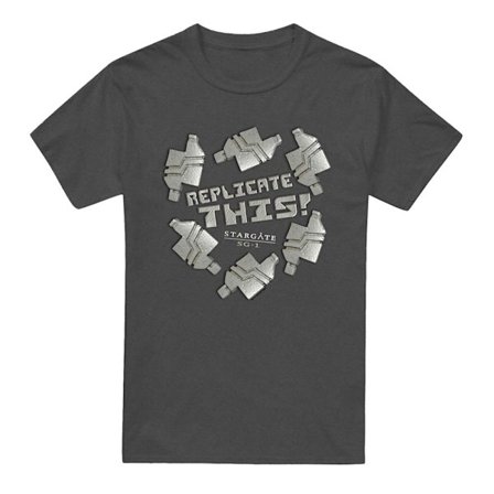 Stargate SG-1 Unisex Vuxen Replicate This T-Shirt 3XL Kolgrå