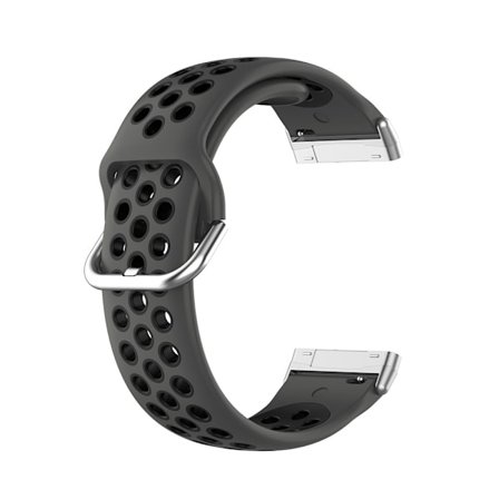 Silikon Träningsarmband Armband Versa 3/Fitbit Sense - Svart Black-FA1- Black Svart Black Svart