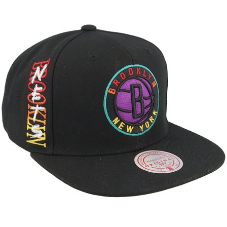 Mitchell & Ness - NBA Schwarz Snapback Cap - Brooklyn Nets High Grade Black Snapback @ Hatstore