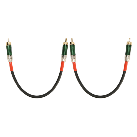 2 st RCA-kabel Professionell Dubbelskärmad Guldpläterad Kontakt RAC till RCA Hane till Hane Kabel för DVD TV Förstärkare 1m/3.3ft Grön