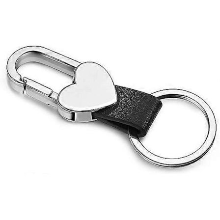Herr Läder Nyckelring Bil Nyckelkedja Ring Svart Bil Smart Nyckelring Nyckelhållare Nyckelfodral Klämma på Bälteshällor för Kvinnor