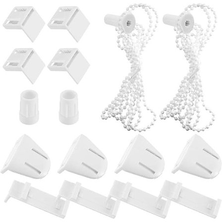 2 Set Rullgardinsfästen, Rullgardinsbeslag, 17mm Ersättningsdelar Koppling Kedja Rullgardinstillbehör, Rullfönstergardinskedjebeslag
