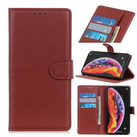 Samsung Galaxy A10 - Litchi Plånboksfodral - Brun Brown Brun