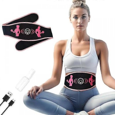 EMS Muskelstimulator Kroppsslimmande Bälte Elektrisk Massage Magtränare Toner Viktminskning Smart Fitness Vibrationsbälte Unisex