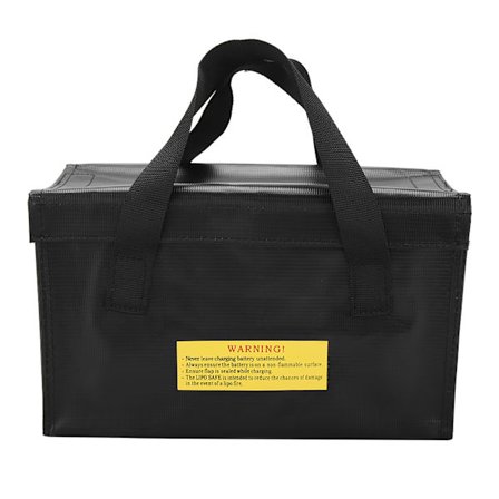 Brandsikker Batteriopbevaringspose, Lipo Batteriopbevaring Eksplosionssikkert Materiale Sikker Opladningspose med Bærbart Håndtagsdesign, 