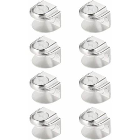 8 stk. Glassklemme Glasshylle Brakett Vegg Tatte Brakett Justerbar Fixt