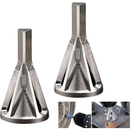 2-delt ekstern affasnings- og afgratningsværktøj - Egnet til 8-32 bolte (sølv)