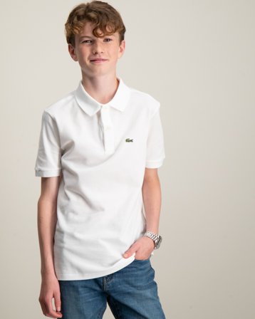 Lacoste CHEMISE COL BORD-COTES MA Wit Polo-/rugbyshirts Jongens - Kids Brand Store