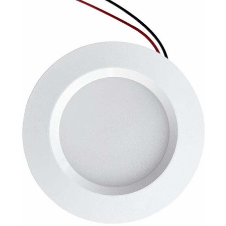 Mini LED Indbygningsspot til Skabe, Borehul 55mm, Diameter 68mm, Kompakt, 3W DC12V, Vandtæt IP54, Badeværelse (Aluminium, Naturhvid 4000K)
