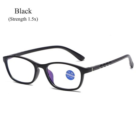 Anti-Blue Light Läsglasögon Ögonskyddsläsare SVART