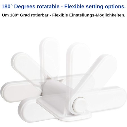 Dørhåndtak 2 deler, hvit, anti-rullende dør lås, dør og