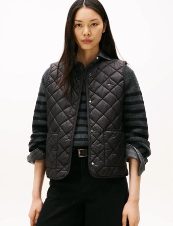 Tommy Hilfiger Lw Padded Reg Quilted Vest - Black - L