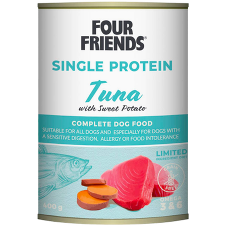 FourFriends - Hund Single Protein Tunfisk og søtpotet 400g - Hund - Hundefôr & hundemat - Våtfôr & våtmat - ZOO.no