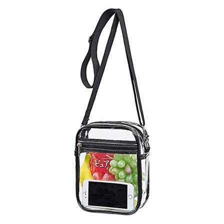 Gennemsigtig Crossbody Taske, Gennemsigtig Taske Stadion Godkendt til Koncerter, Festivaler, Sportsbegivenheder