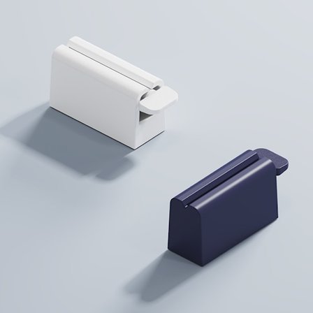 Simpel tandpastatube-klemmer sæt med 2 tandpasta rulle-klemmer værktøj miljøvenlig tandpasta holder dispenser - Multicolor