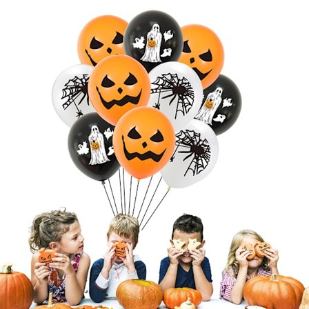 Halloween Ballonger 12 Tum Pumpa Spöke Spindelväv Ballonger Latex Ballong Halloween Fest Favorit Dekoration