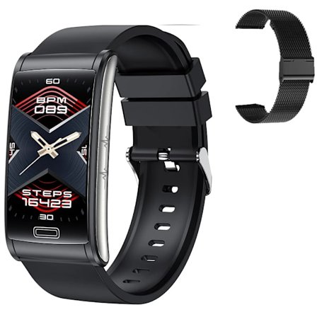 E600 ECG Smartwatch för män, icke-invasiv blodglukos, pulsmätare, blodtrycksmätare, sportstegräknare, smartwatch för kvinnor Android