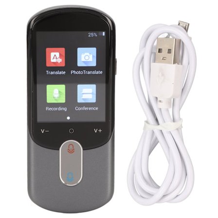 Älykäs kääntäjä 2,88 tuuman kosketusnäyttö reaaliaikainen kaksisuuntainen käännös kannettava älykäs puhekielen kääntäjä harmaa