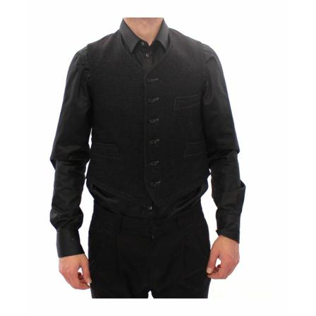 Dolce & Gabbana single Breasted Vest Gilet Sort, Herre, Størrelse: M